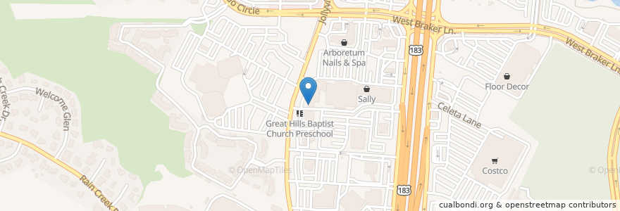 Mapa de ubicacion de Mama Fu's en États-Unis D'Amérique, Texas, Travis County, Austin.