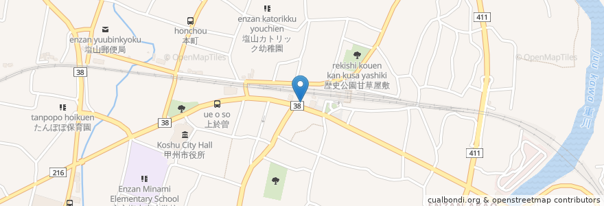 Mapa de ubicacion de ENEOS en 일본, 야마나시현, 甲州市.