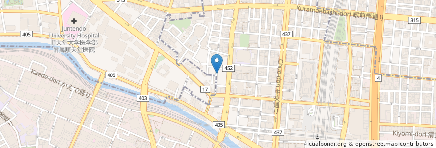Mapa de ubicacion de 神田明神下 新開花 en Japón, Tokio, Chiyoda.