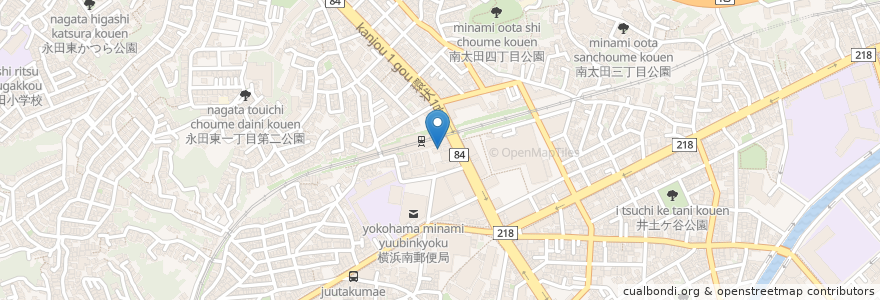 Mapa de ubicacion de 京急キッズランド en Japón, Prefectura De Kanagawa, Yokohama, Barrio Minami.