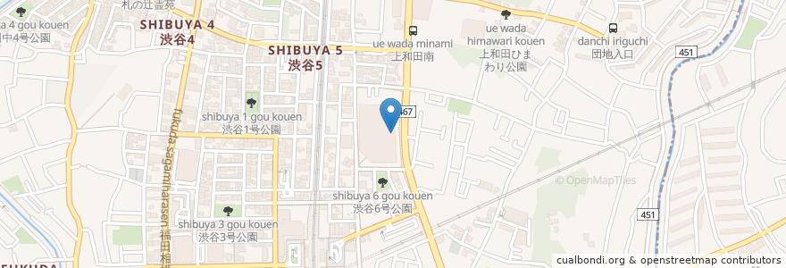 Mapa de ubicacion de イオン薬局 en Japonya, 神奈川県, 大和市.
