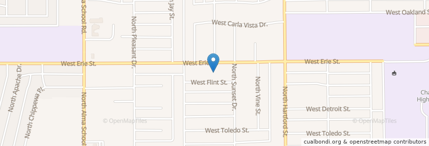 Mapa de ubicacion de Holy Trinity Lutheran Church en United States, Arizona, Maricopa County, Chandler.