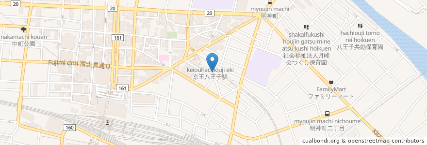 Mapa de ubicacion de 券売機 en ژاپن, 東京都, 八王子市.