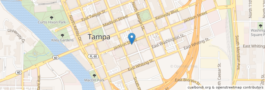 Mapa de ubicacion de Toojay's Goumet Deli en 미국, 플로리다주, Hillsborough County, Tampa.