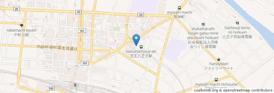 Mapa de ubicacion de 精算機 en Jepun, 東京都, 八王子市.