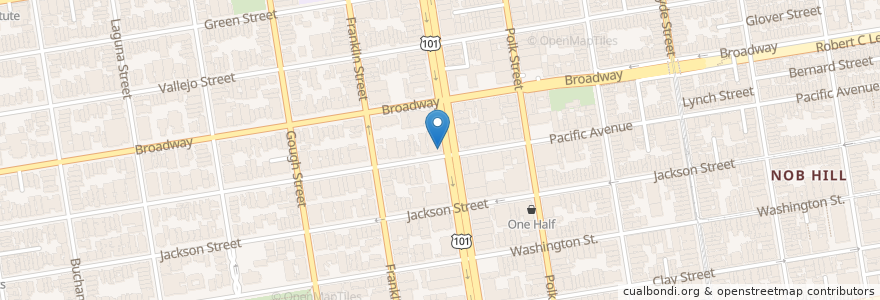Mapa de ubicacion de Happy Donut en 美利坚合众国/美利堅合眾國, 加利福尼亚州/加利福尼亞州, 旧金山市县/三藩市市縣/舊金山市郡, 旧金山.