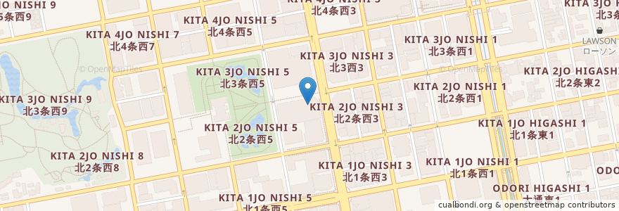 Mapa de ubicacion de CAFE YOSHIMI en Japan, Präfektur Hokkaido, 石狩振興局, 札幌市, 中央区.