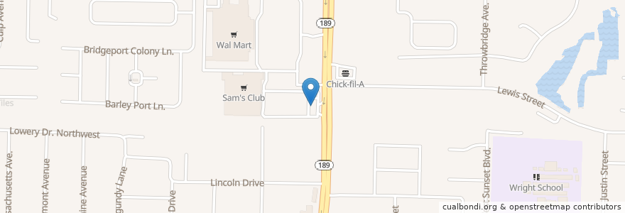 Mapa de ubicacion de Sam's club fuel center en 美利坚合众国/美利堅合眾國, 佛罗里达州/佛羅里達州, Okaloosa County.