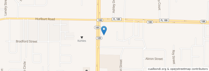 Mapa de ubicacion de Synovus Bank en United States, Florida, Okaloosa County.