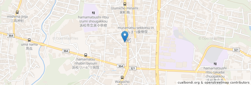 Mapa de ubicacion de 芳野屋 en 日本, 静岡県, 浜松市, 中区.