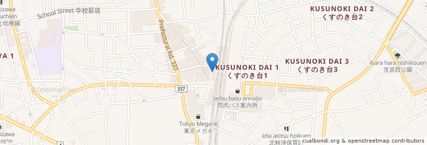 Mapa de ubicacion de レストラン ぐりーん en Japão, 埼玉県, 所沢市.