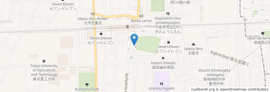Mapa de ubicacion de 平右衛門 en Japon, Tokyo, 小金井市.