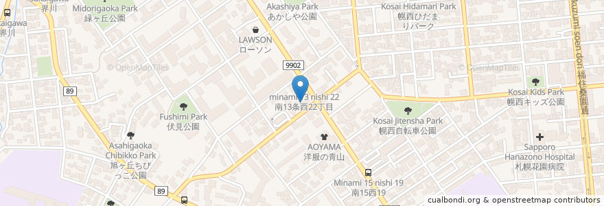 Mapa de ubicacion de みたに胃腸内科 en 일본, 홋카이도, 石狩振興局, 札幌市, 中央区.