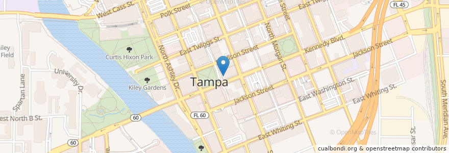 Mapa de ubicacion de Holy Hog BBQ en Estados Unidos De América, Florida, Hillsborough County, Tampa.