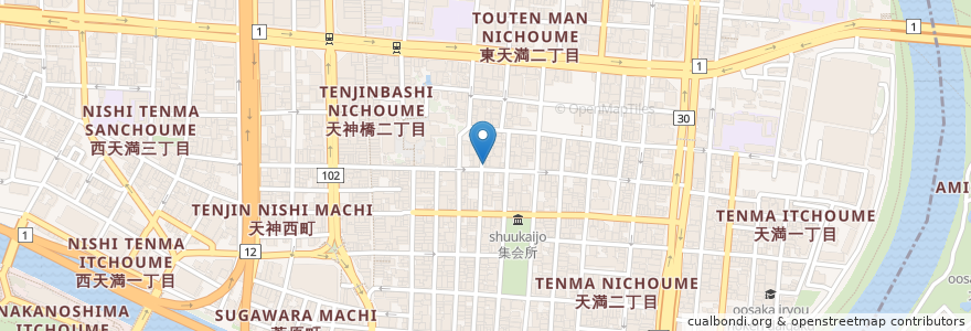 Mapa de ubicacion de YOSHIMOTO en Japão, 大阪府, 大阪市, 北区.