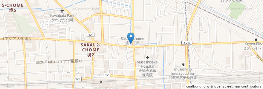Mapa de ubicacion de トヨタレンタカー en Giappone, Tokyo, 武蔵野市.