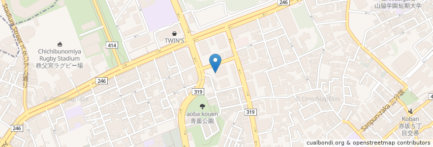 Mapa de ubicacion de 区立赤坂図書館 en Japan, 東京都, 港区.