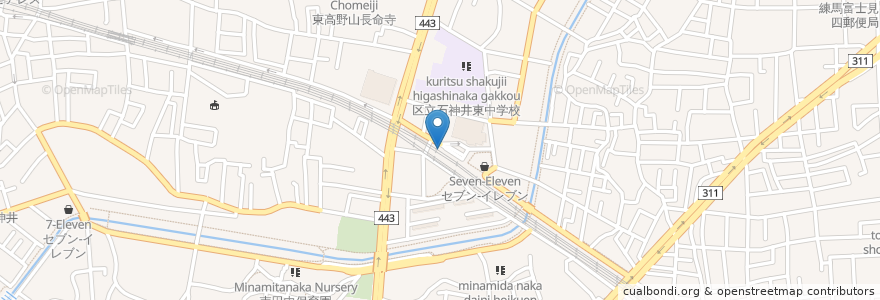 Mapa de ubicacion de 練馬高野台駅前地域集会所 en 日本, 東京都, 練馬区.