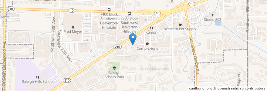 Mapa de ubicacion de NW Trauma Recovery en 美利坚合众国/美利堅合眾國, 俄勒冈州/俄勒岡州, Washington County, Raleigh Hills.