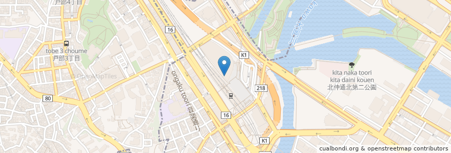 Mapa de ubicacion de 椿屋カフェ en 日本, 神奈川県, 横浜市, 西区.