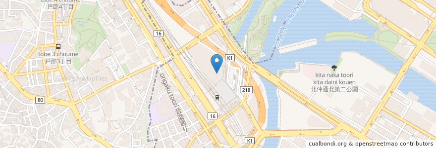 Mapa de ubicacion de Bistro Grill TODOS en Japan, 神奈川県, Yokohama, 西区.