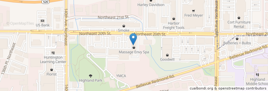 Mapa de ubicacion de Ramen Yoshi en 美利坚合众国/美利堅合眾國, 华盛顿州 / 華盛頓州, King County, Bellevue.