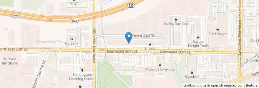 Mapa de ubicacion de The UPS Store en États-Unis D'Amérique, Washington, King County, Bellevue.