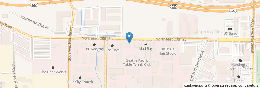 Mapa de ubicacion de Sturtevant's Ski Mart en 美利坚合众国/美利堅合眾國, 华盛顿州 / 華盛頓州, King County, Bellevue.