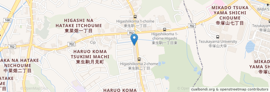 Mapa de ubicacion de ヤスイ 薬局 en Japonya, 奈良県, 生駒市.