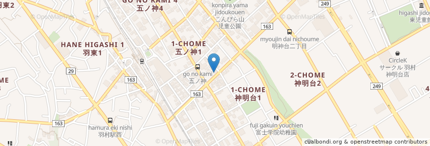 Mapa de ubicacion de ランチハウスた〜とる en 日本, 東京都, 羽村市.