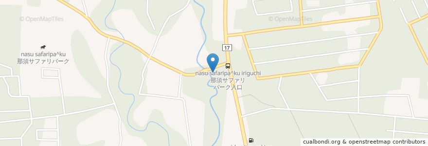 Mapa de ubicacion de アウトバースト＆ポンタ en Япония, Тотиги, 那須郡, 那須町.
