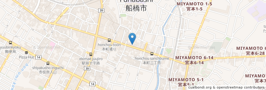 Mapa de ubicacion de タイムズカーレンタル en 日本, 千葉県, 船橋市.