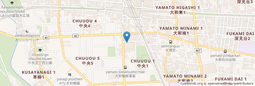 Mapa de ubicacion de ちかつ歯科医院 en Japón, Prefectura De Kanagawa, 大和市.