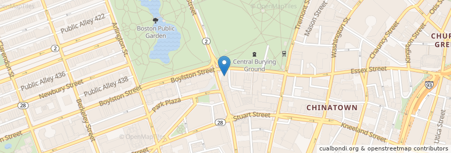 Mapa de ubicacion de Boloco en Соединённые Штаты Америки, Массачусетс, Suffolk County, Бостон.