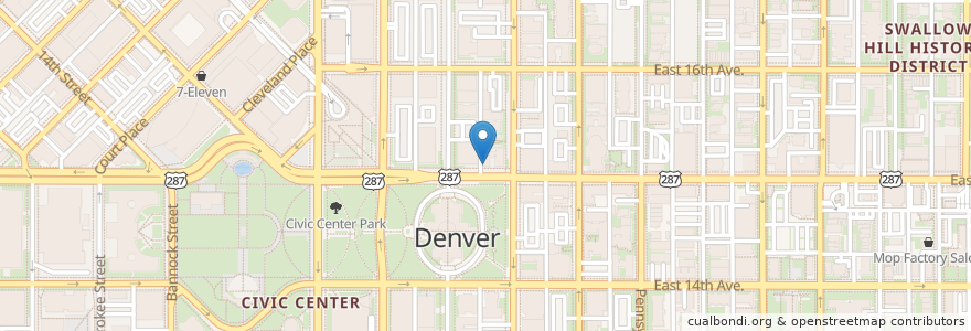 Mapa de ubicacion de Phở-natic en United States, Colorado, Denver County, Denver.