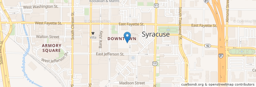 Mapa de ubicacion de My Home en Amerika Birleşik Devletleri, New York, Onondaga County, Syracuse.