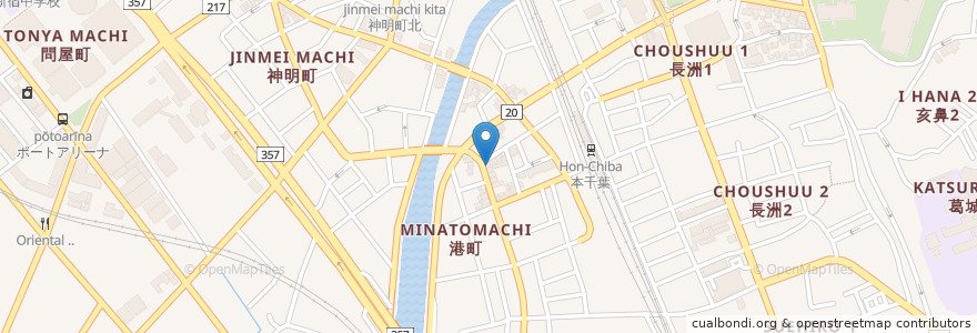 Mapa de ubicacion de スナック うめ en Giappone, Prefettura Di Chiba, 千葉市, 中央区.