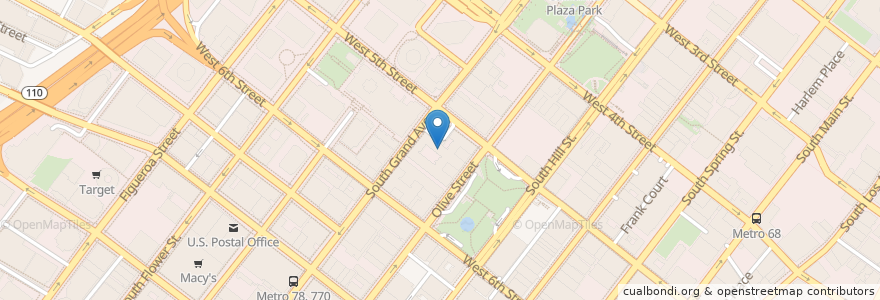 Mapa de ubicacion de Gallery Bar en アメリカ合衆国, カリフォルニア州, Los Angeles County, ロサンゼルス.