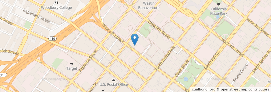 Mapa de ubicacion de The Restaurant at The Standard en Stati Uniti D'America, California, Los Angeles County, Los Angeles.
