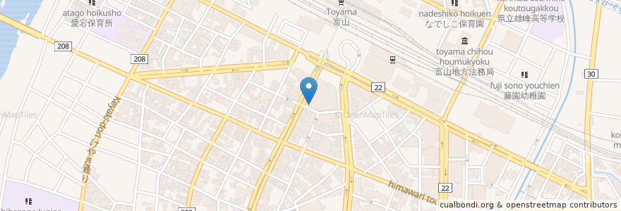 Mapa de ubicacion de あらさん en Japón, Prefectura De Toyama, 富山市.