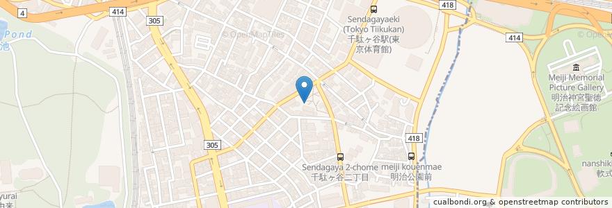 Mapa de ubicacion de 神明社 en Japón, Tokio, Shibuya.