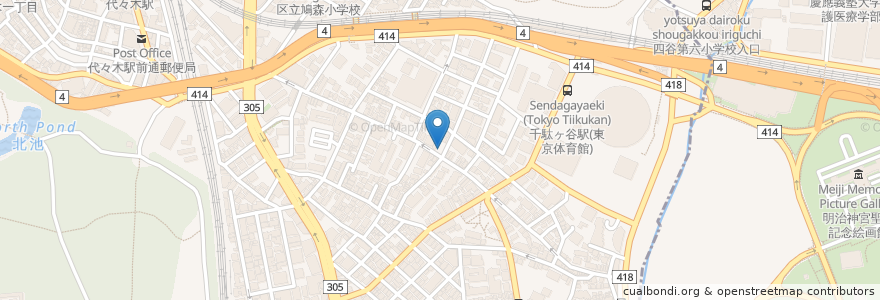 Mapa de ubicacion de ECOLO PARK en Japon, Tokyo, 渋谷区.