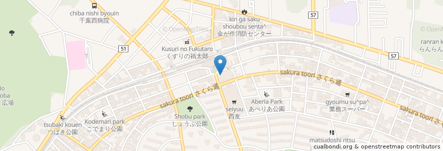 Mapa de ubicacion de サイゼリヤ en 日本, 千葉県, 松戸市.