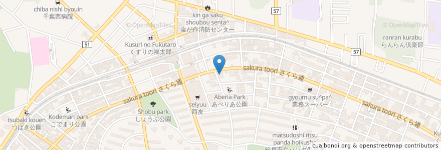 Mapa de ubicacion de 華屋与兵衛 en Japon, Préfecture De Chiba, 松戸市.
