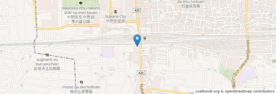 Mapa de ubicacion de 喫茶室 ルノアール en 일본, 도쿄도, 中野区.