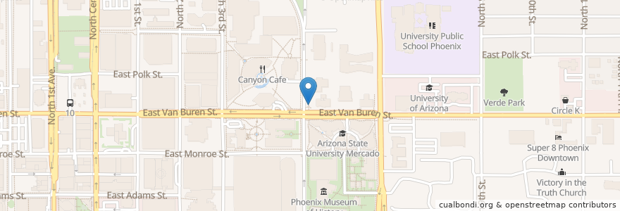 Mapa de ubicacion de Grid en Amerika Syarikat, Arizona, Maricopa County, Phoenix.