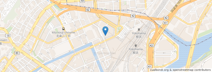 Mapa de ubicacion de みずほ信託銀行 en Japonya, 神奈川県, 横浜市, 西区, 神奈川区.
