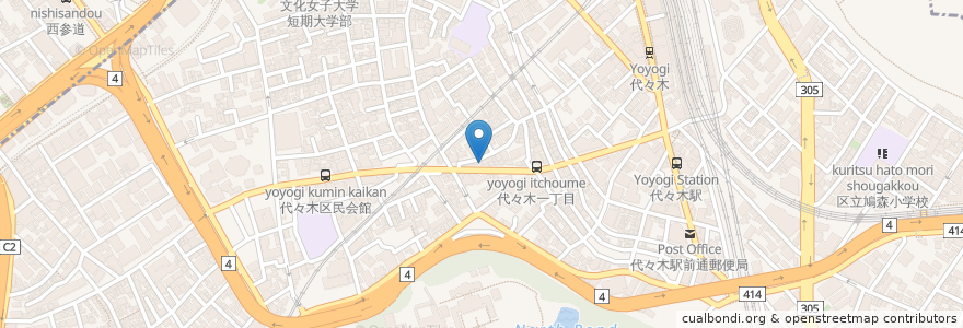 Mapa de ubicacion de グラーティアリゴ en 日本, 东京都/東京都, 新宿区/新宿區, 渋谷区.
