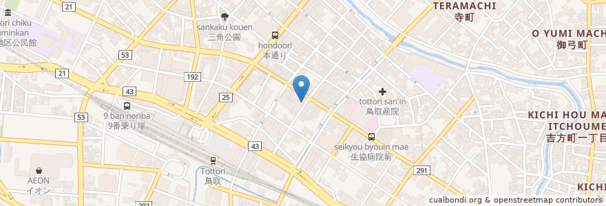 Mapa de ubicacion de ちゅらちゅら en Jepun, 鳥取県, 鳥取市.