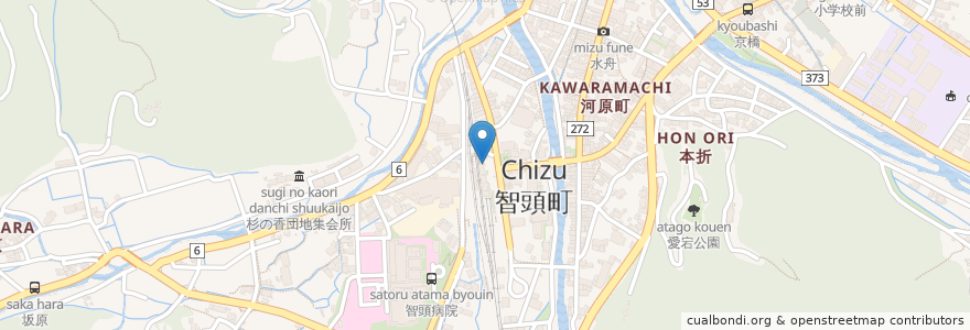 Mapa de ubicacion de 公衆電話 en ژاپن, 鳥取県, 八頭郡, 智頭町.